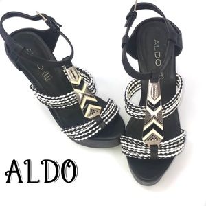 ALDO Wedges with ankle strap NWOT